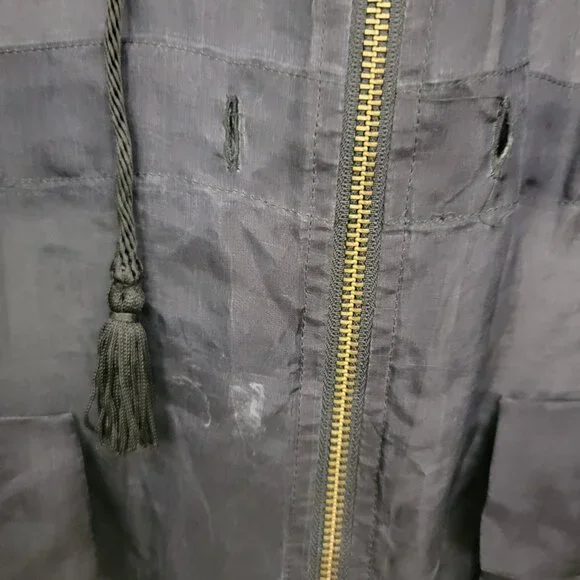 Vintage Moschino Couture Park Avenue Sheer Tulle Anorak Jacket Black 8 - Picture 8 of 10